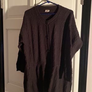 Christy Allen chunky black button up cardigan.